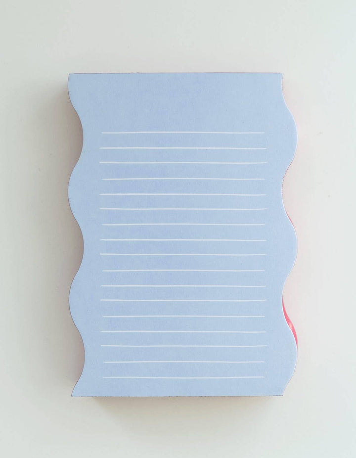 Wavy Shaped Pad | Blue + Cranberry - Pretty by Her - handmade locally in Cambridge, Ontario