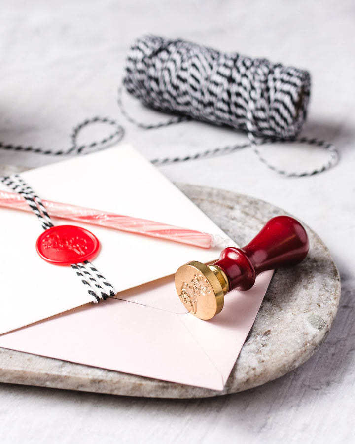 Wax seal stamp and wax stick set: Poppy - Pretty by Her - handmade locally in Cambridge, Ontario