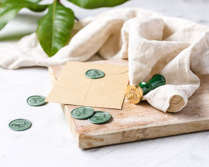 Wax seal stamp and wax stick set: Poppy - Pretty by Her - handmade locally in Cambridge, Ontario