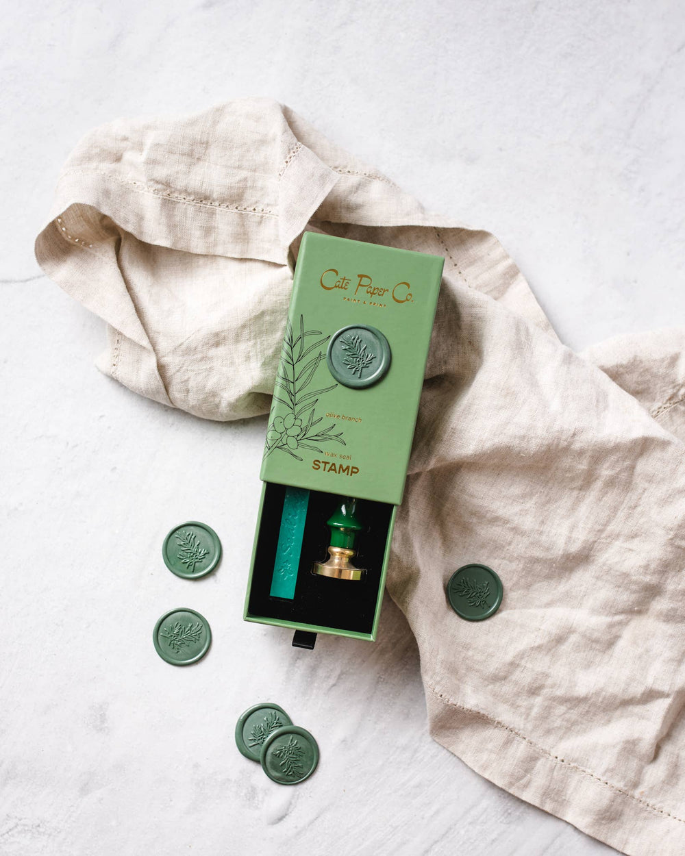 Wax seal stamp and wax stick set: Poppy - Pretty by Her - handmade locally in Cambridge, Ontario