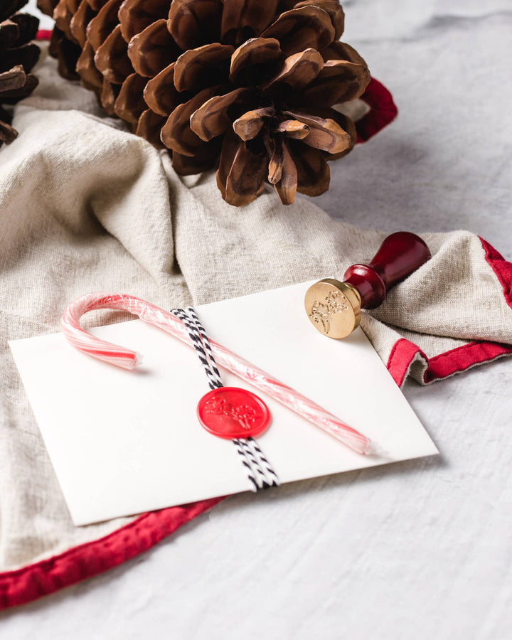 Wax seal stamp and wax stick set: Poppy - Pretty by Her - handmade locally in Cambridge, Ontario