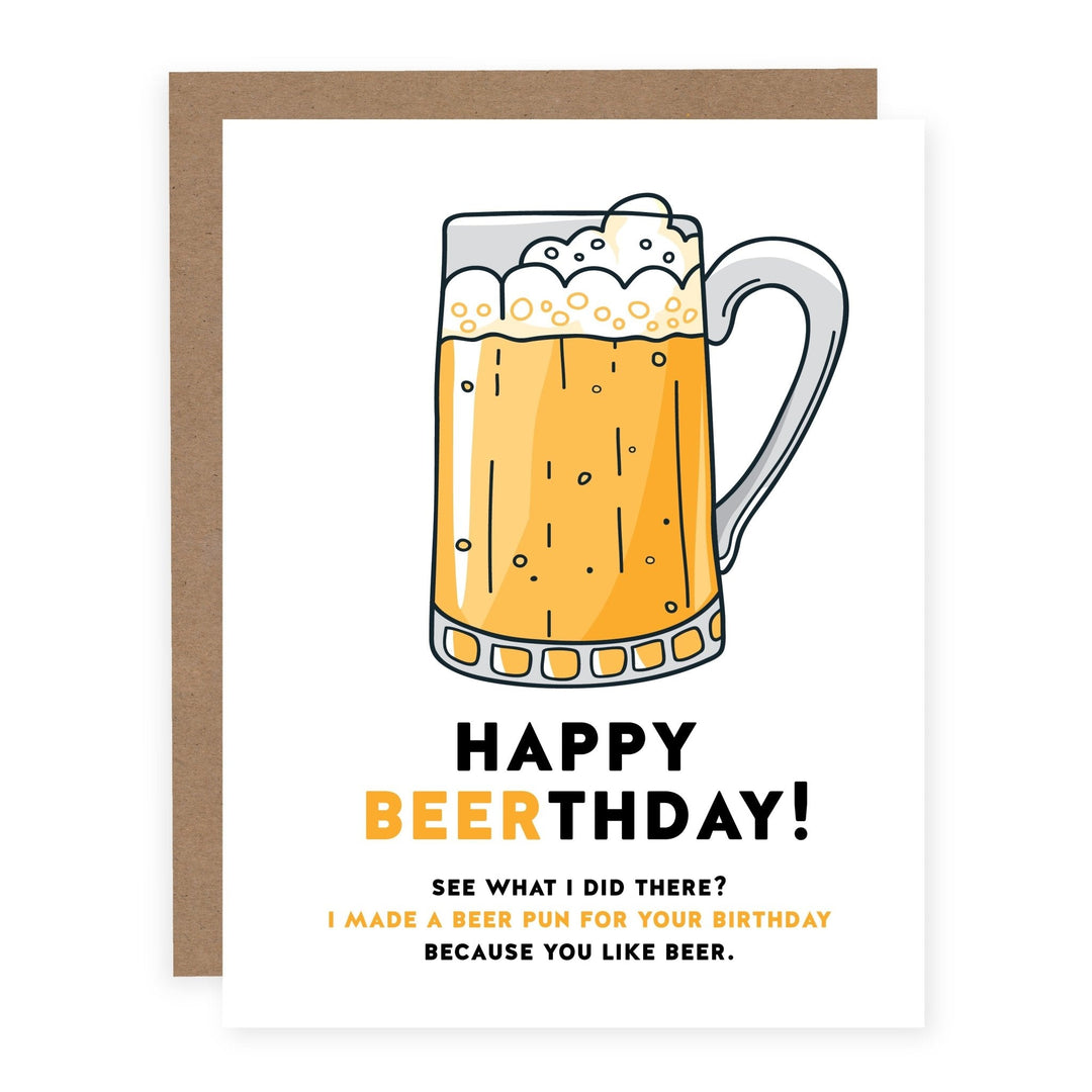 WHOLESALE | Happy Beerthday | Card - Pretty by Her- handmade locally in Cambridge, Ontario