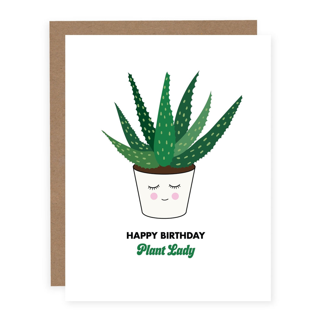 WHOLESALE | Happy Birthday Plant Lady | Card - Pretty by Her- handmade locally in Cambridge, Ontario