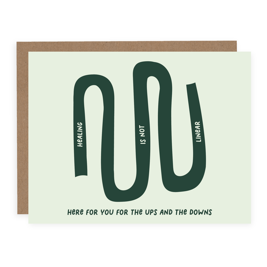 WHOLESALE | Healing Is Not Linear | Card - Pretty by Her- handmade locally in Cambridge, Ontario