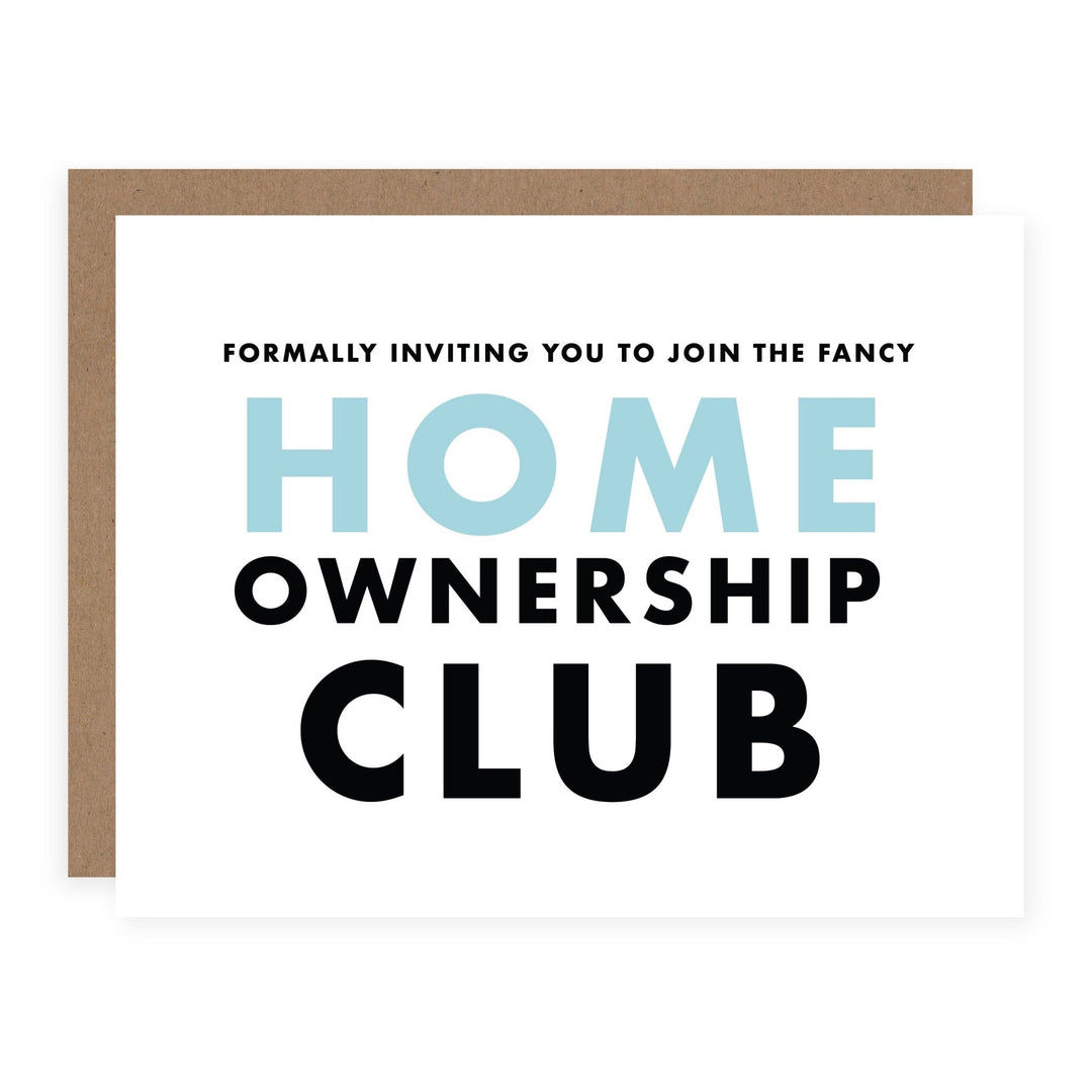 WHOLESALE | Homeownership Club | Card - Pretty by Her- handmade locally in Cambridge, Ontario