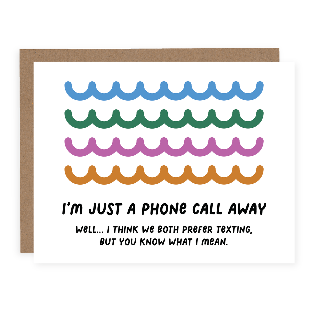WHOLESALE | Just a Phone Call Away | Card - Pretty by Her- handmade locally in Cambridge, Ontario