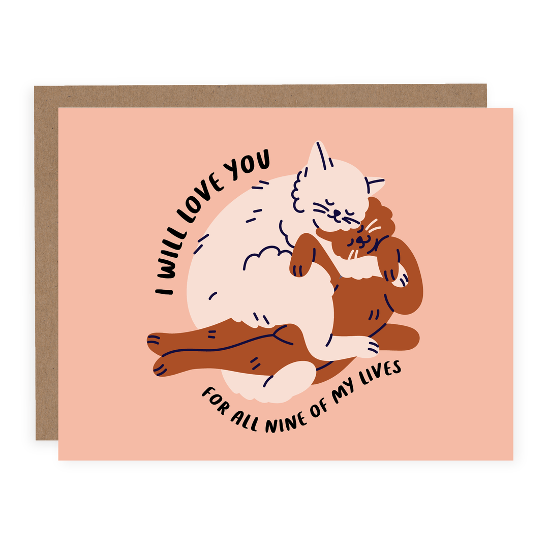 WHOLESALE | Nine Lives | Card - Pretty by Her- handmade locally in Cambridge, Ontario