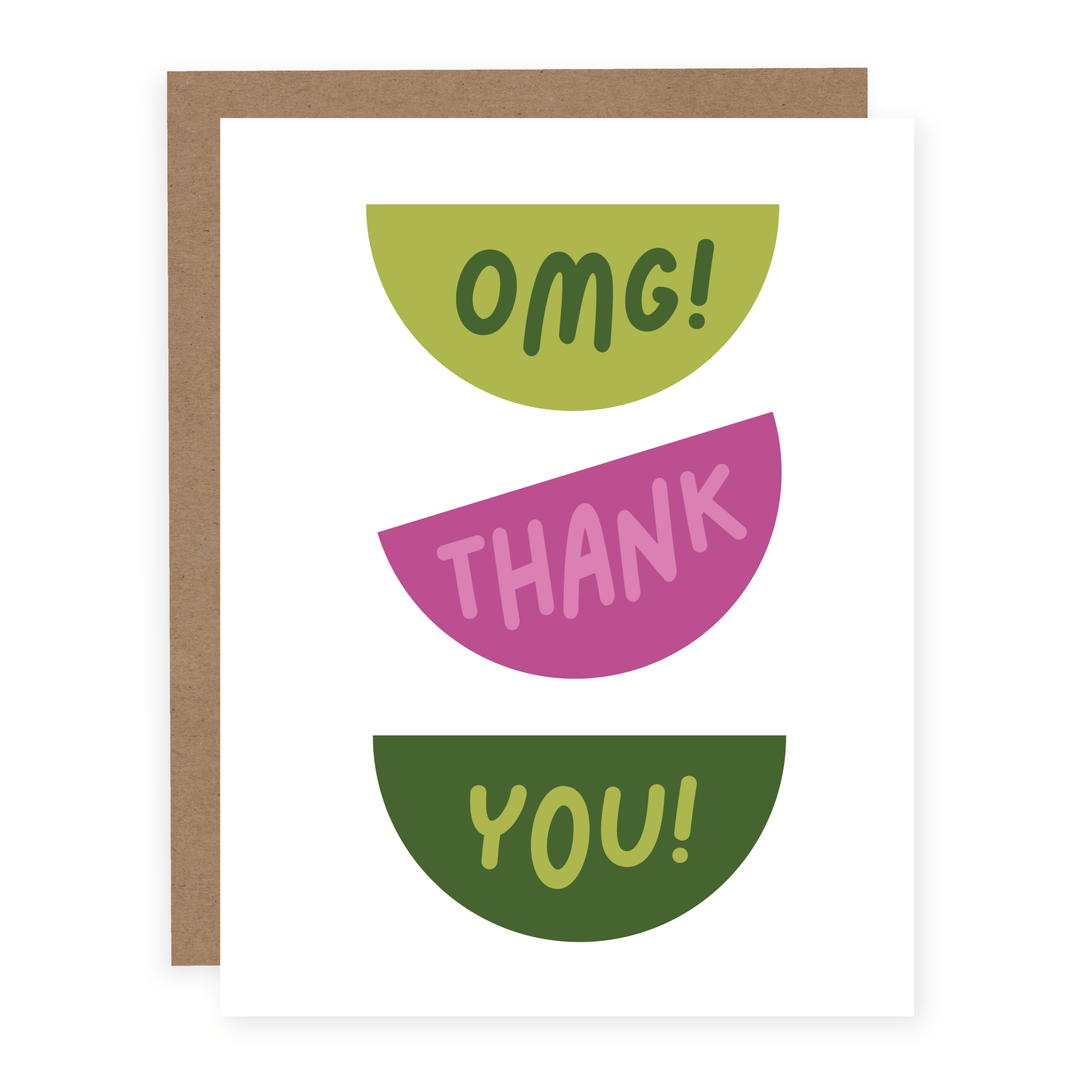WHOLESALE | OMG! Thank You! | Card - Pretty by Her- handmade locally in Cambridge, Ontario