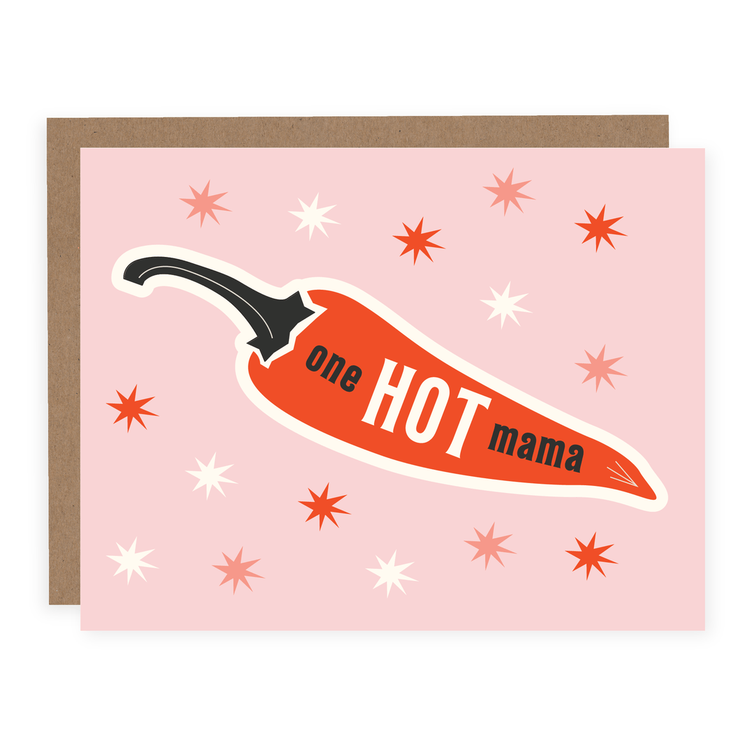 WHOLESALE | One Hot Mama | Card - Pretty by Her- handmade locally in Cambridge, Ontario