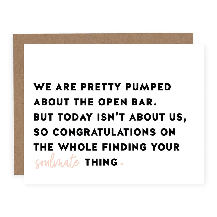 WHOLESALE | Pumped About the Open Bar | Card - Pretty by Her- handmade locally in Cambridge, Ontario