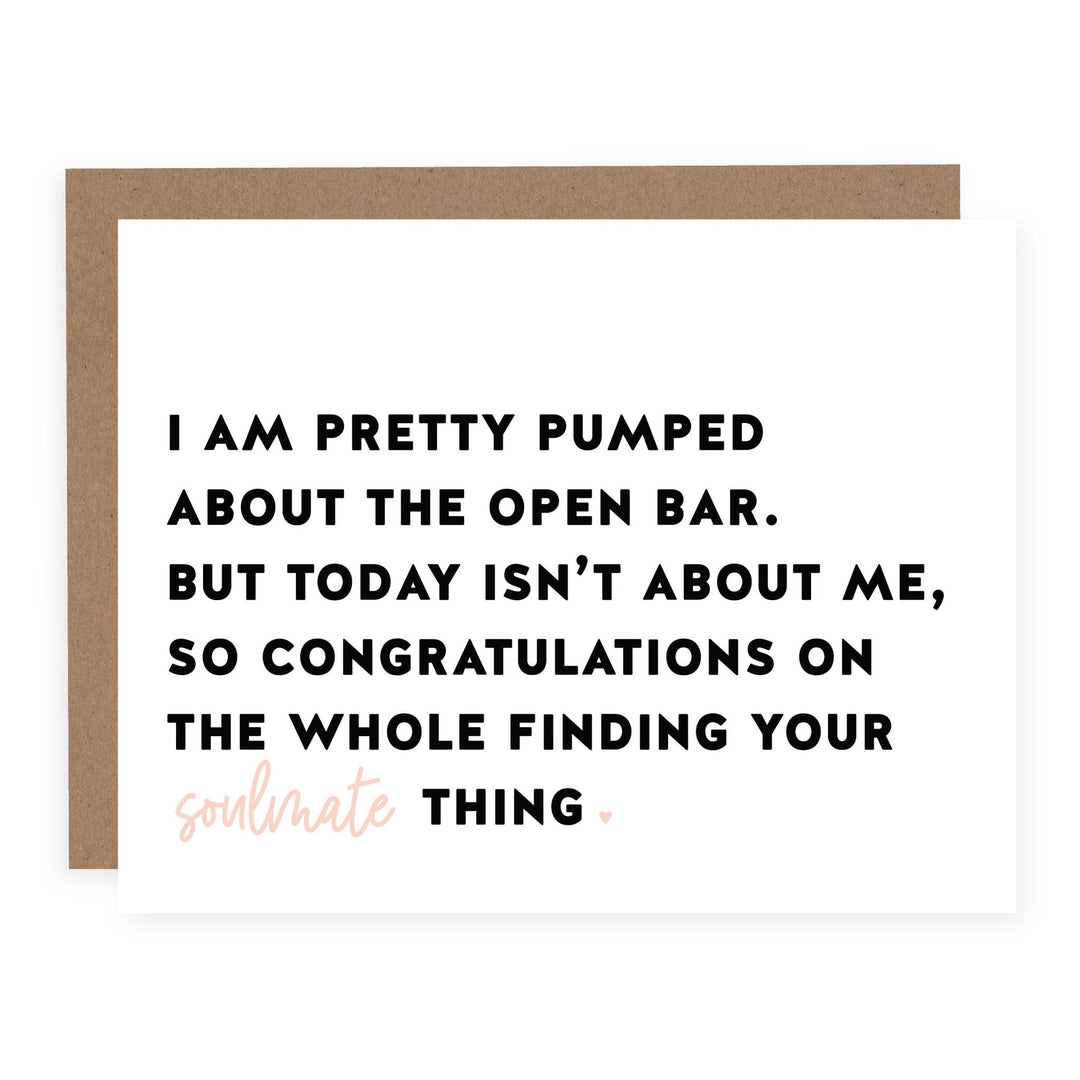 WHOLESALE | Pumped About the Open Bar | Card - Pretty by Her- handmade locally in Cambridge, Ontario