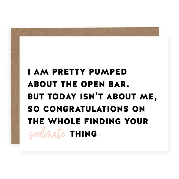 WHOLESALE | Pumped About the Open Bar | Card - Pretty by Her- handmade locally in Cambridge, Ontario