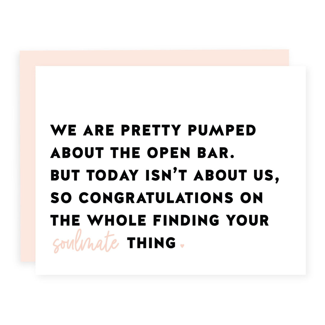 WHOLESALE | Pumped About the Open Bar | Card - Pretty by Her- handmade locally in Cambridge, Ontario