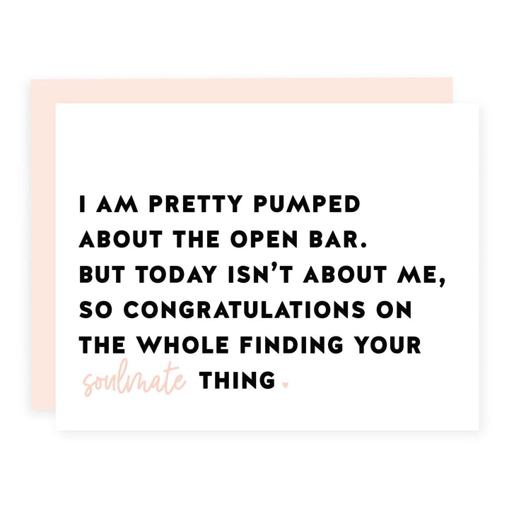 WHOLESALE | Pumped About the Open Bar | Card - Pretty by Her- handmade locally in Cambridge, Ontario