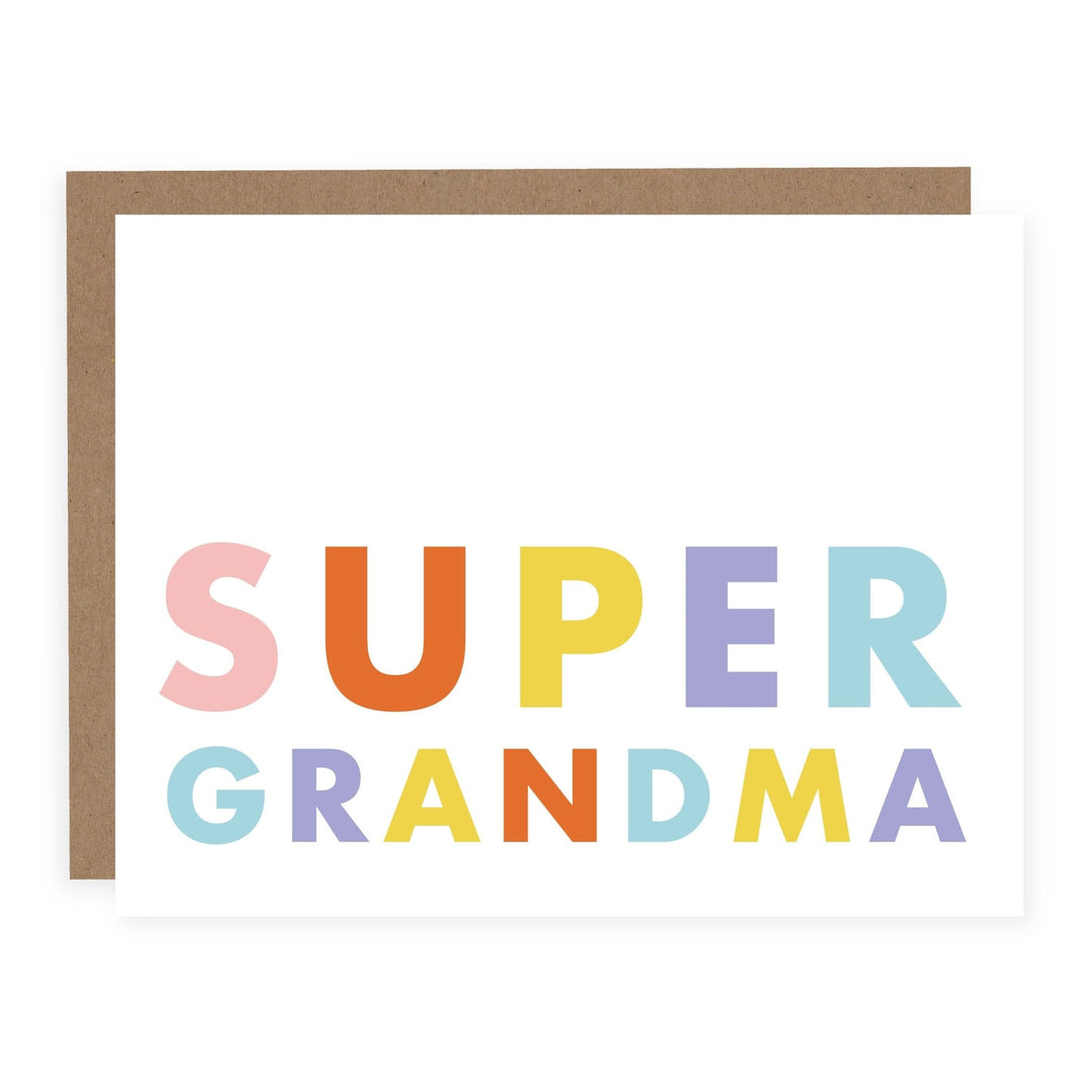 WHOLESALE | Super Grandma | Card - Pretty by Her- handmade locally in Cambridge, Ontario
