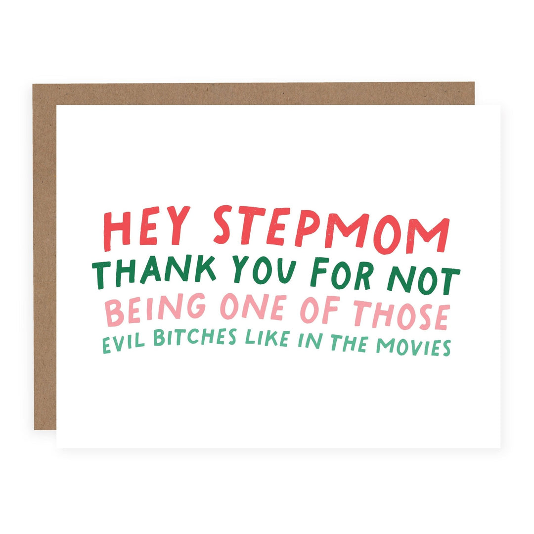 WHOLESALE | Thank You For Not Being One of Those Evil Bitches | Card - Pretty by Her- handmade locally in Cambridge, Ontario