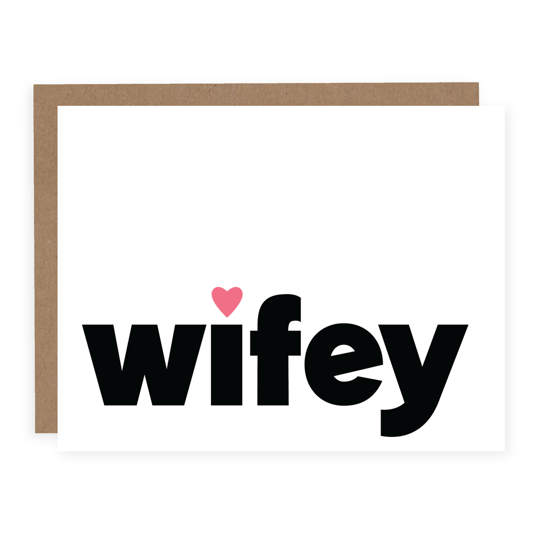 WHOLESALE | Wifey | Card - Pretty by Her- handmade locally in Cambridge, Ontario