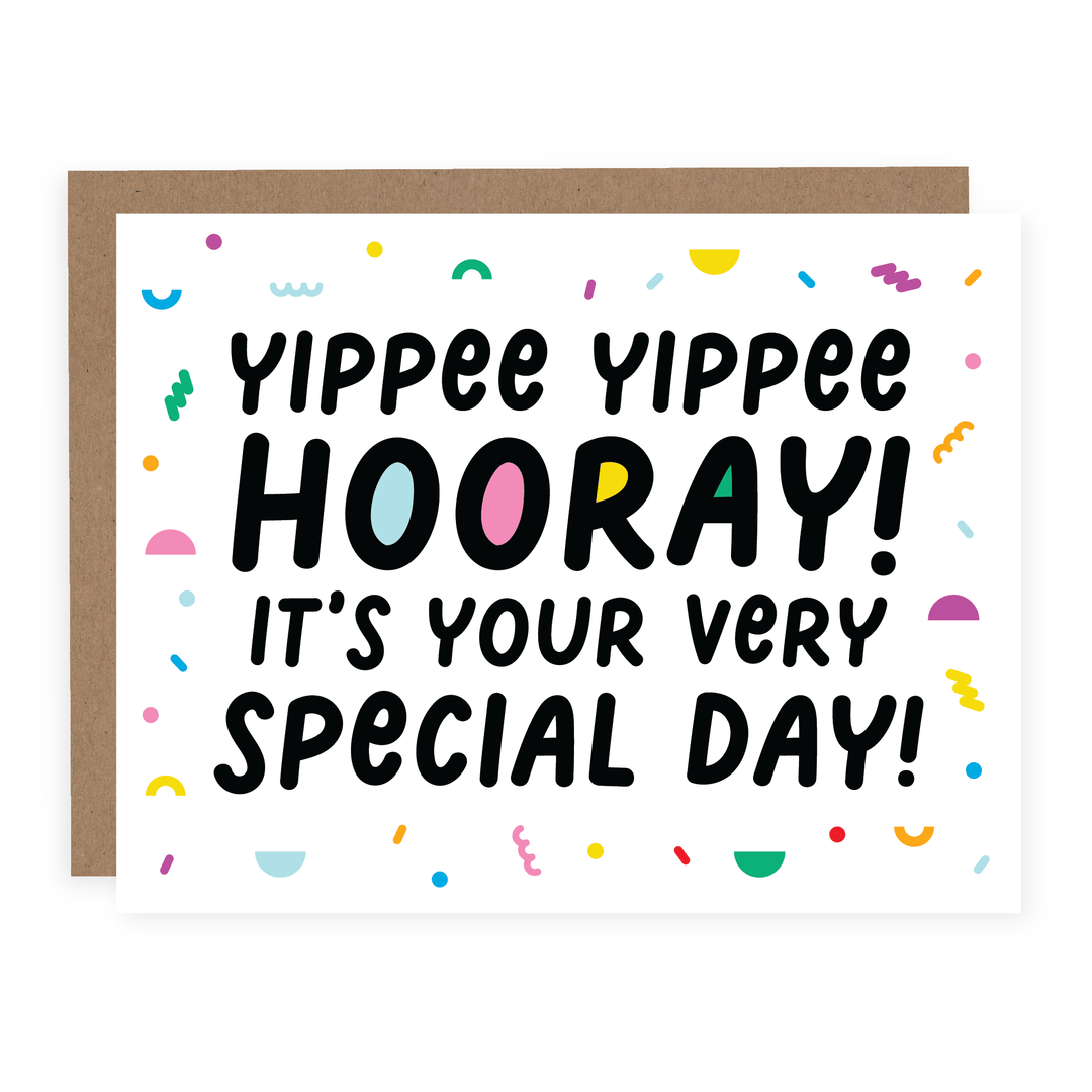 WHOLESALE | Yippee Yippee Hooray | Card - Pretty by Her- handmade locally in Cambridge, Ontario