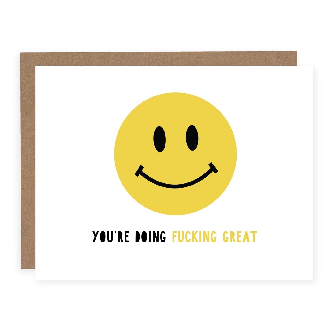 WHOLESALE | You're Doing Fucking Great | Card - Pretty by Her- handmade locally in Cambridge, Ontario