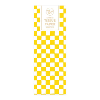 Yellow Checker Tissue Paper - Pretty by Her - handmade locally in Cambridge, Ontario