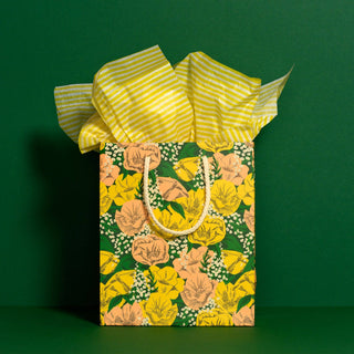 Yellow Stripe tissue paper: 5 Sheets - Pretty by Her- handmade locally in Cambridge, Ontario