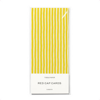 Yellow Stripe tissue paper: 5 Sheets - Pretty by Her- handmade locally in Cambridge, Ontario