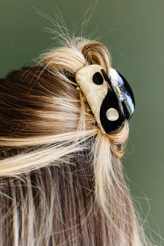 Yin Yang Claw Clip - Pretty by Her- handmade locally in Cambridge, Ontario