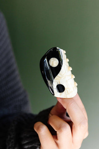 Yin Yang Claw Clip - Pretty by Her- handmade locally in Cambridge, Ontario