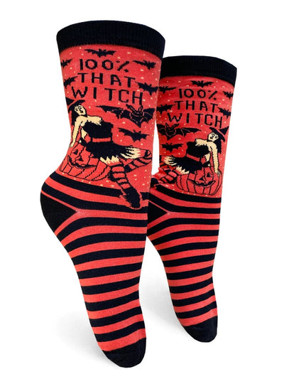100% That Witch Women's Socks | Groovy Things - Pretty by Her- handmade locally in Cambridge, Ontario