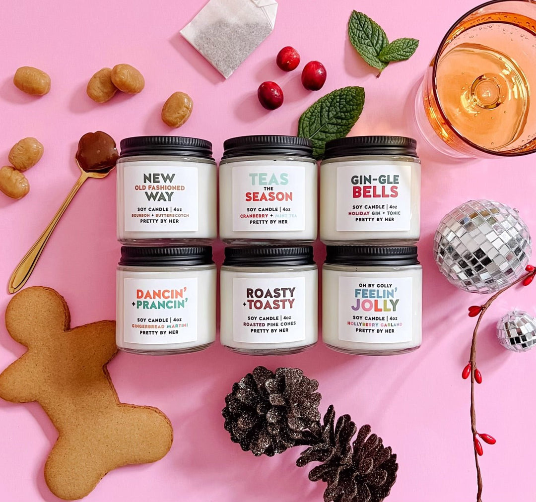 2023 Holiday Sample Set | Soy Wax Candles - Pretty by Her- handmade locally in Cambridge, Ontario