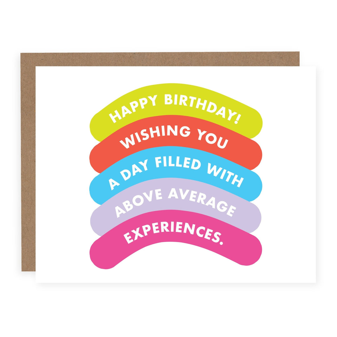 Above Average Experiences | Card - Pretty by Her- handmade locally in Cambridge, Ontario