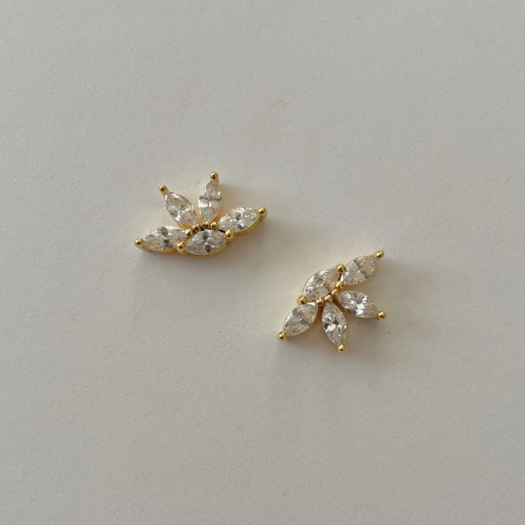 Akira Gold Filled Flower Studs Earrings | Namaste Jewelry - Pretty by Her- handmade locally in Cambridge, Ontario