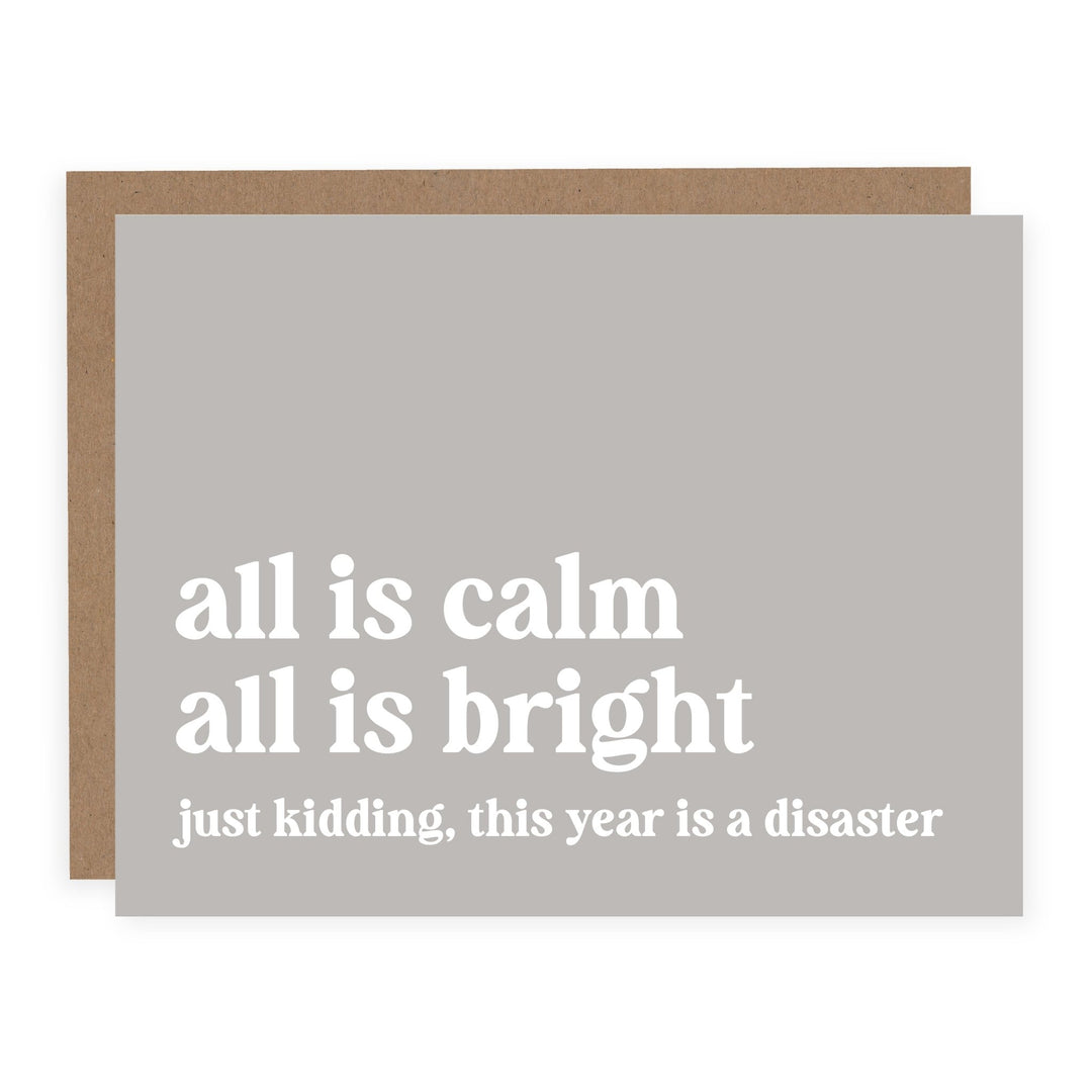All Is Calm Just Kidding | Card or Boxed Set - Pretty by Her- handmade locally in Cambridge, Ontario