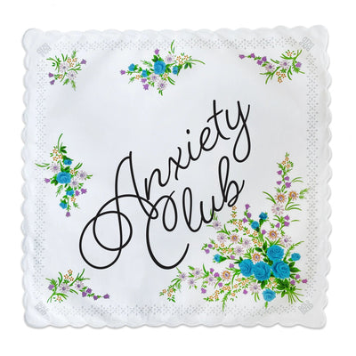 Anxiety Club Handkerchief | Boldfaced - Pretty by Her- handmade locally in Cambridge, Ontario