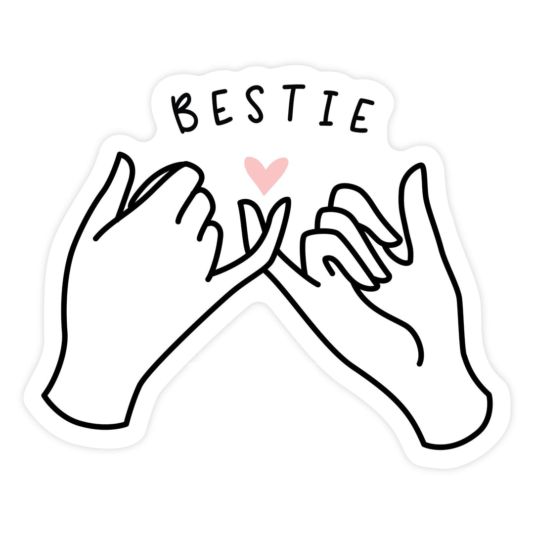 Bestie | Sticker - Pretty by Her- handmade locally in Cambridge, Ontario
