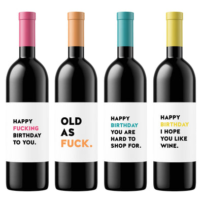 Birthday | Wine Label Set - Pretty by Her- handmade locally in Cambridge, Ontario