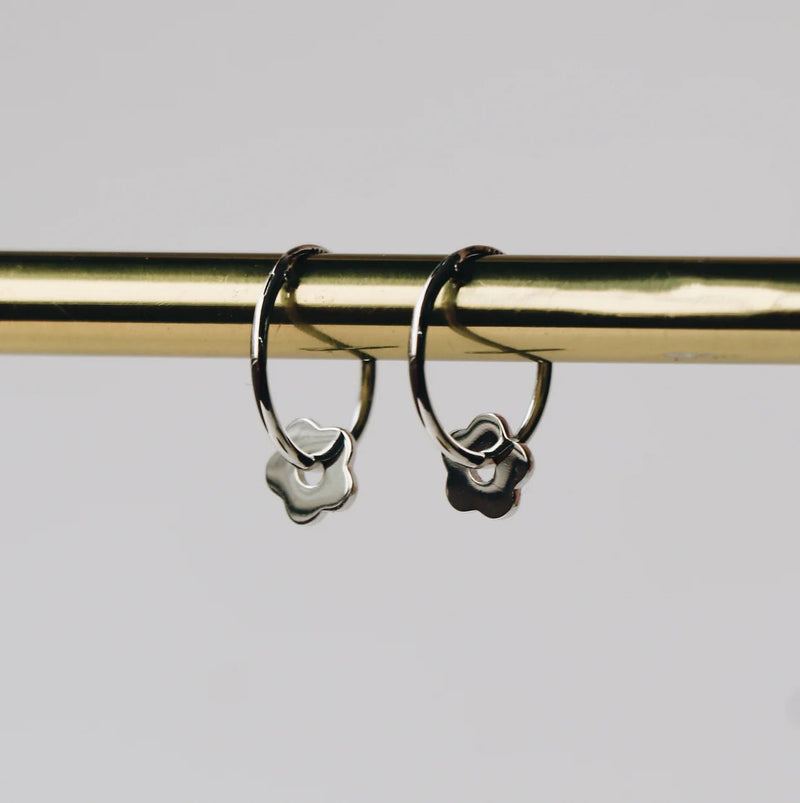 Blomya Silver Hoop Earrings | Horace Jewelry - Pretty by Her- handmade locally in Cambridge, Ontario