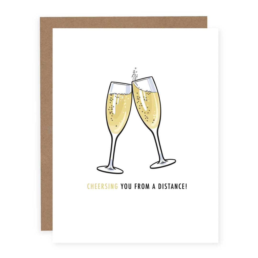 Cheersing You From a Distance | Card - Pretty by Her- handmade locally in Cambridge, Ontario