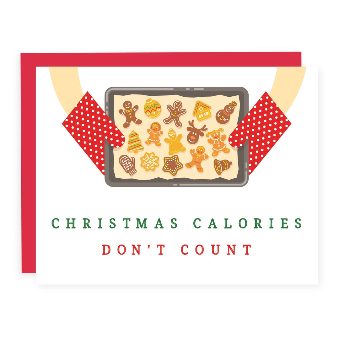 Christmas Calories Don't Count | Card or Boxed Set - Pretty by Her- handmade locally in Cambridge, Ontario