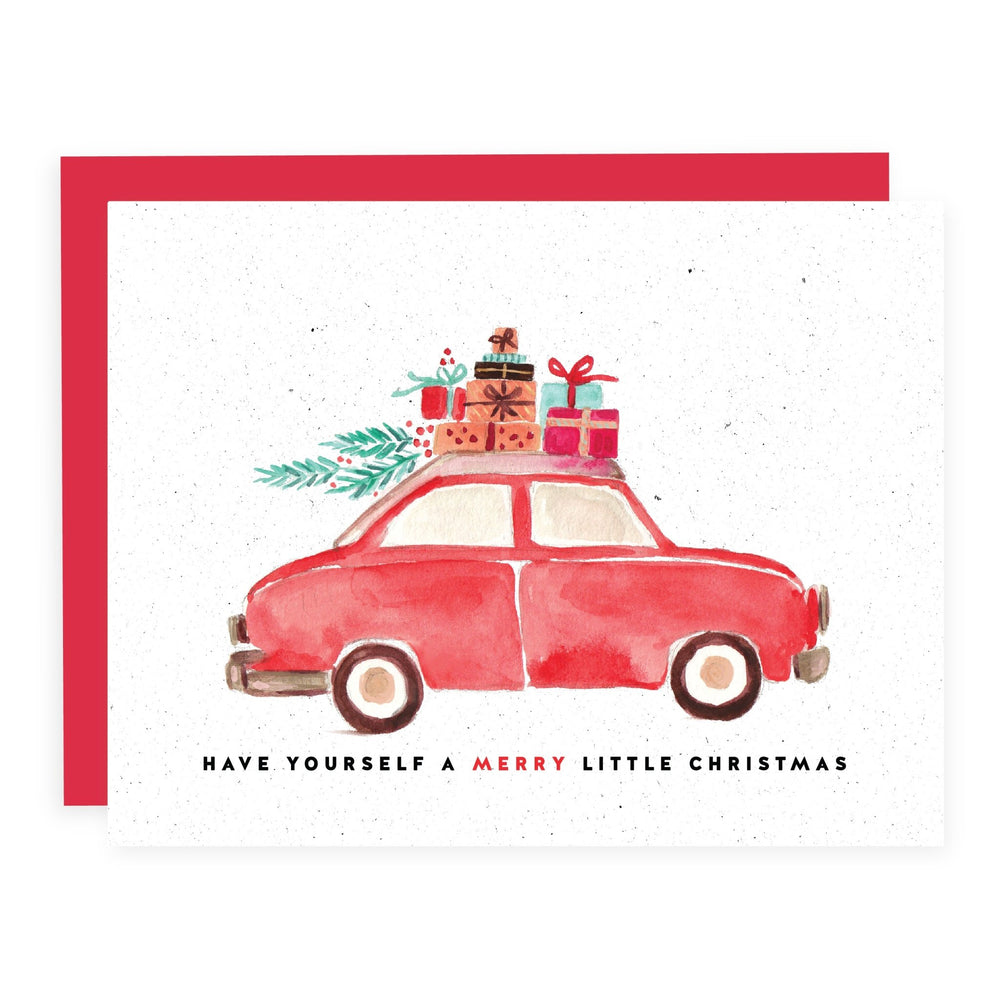 Christmas Car | Card or Boxed Set - Pretty by Her- handmade locally in Cambridge, Ontario