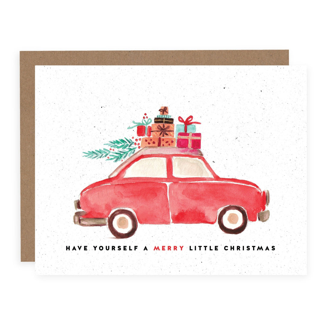 Christmas Car | Card or Boxed Set - Pretty by Her- handmade locally in Cambridge, Ontario