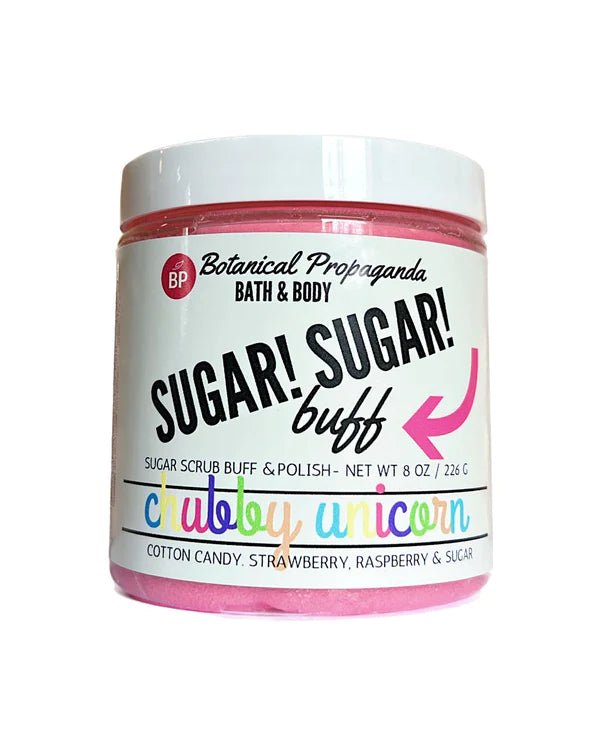 Chubby Unicorn Sugar Scrub Buff | Botanical Propaganda - Pretty by Her- handmade locally in Cambridge, Ontario