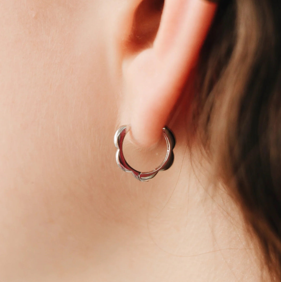 Colia Silver Hoop Earrings | Horace Jewelry - Pretty by Her- handmade locally in Cambridge, Ontario