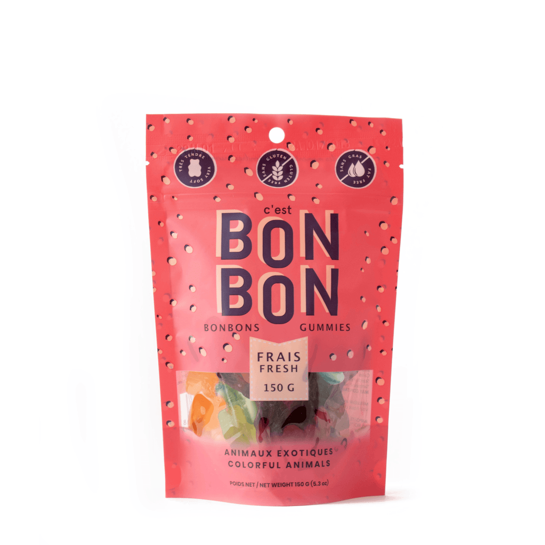 Colourful Animals Gummies 150g | C'est BONBON - Pretty by Her- handmade locally in Cambridge, Ontario