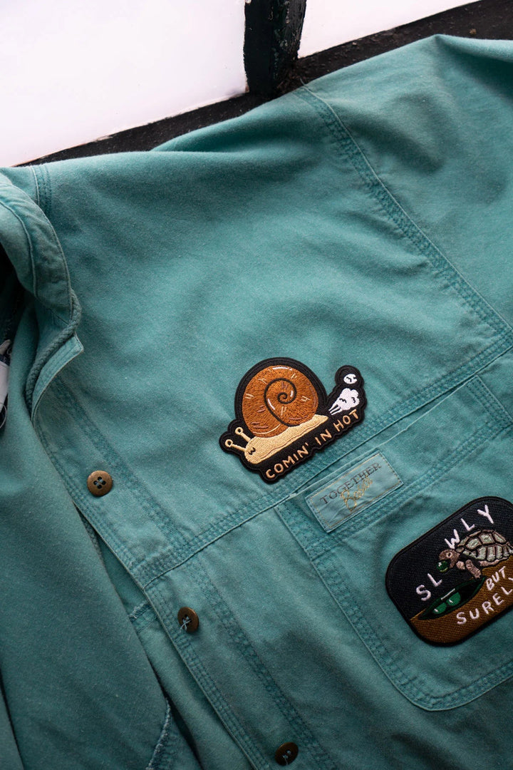 Comin' In Hot Sticky Patch | Stay Home Club - Pretty by Her- handmade locally in Cambridge, Ontario