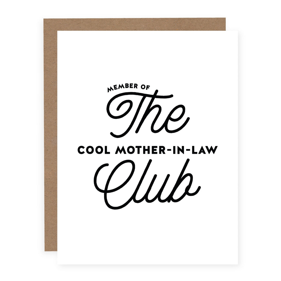 Cool Mother-In-Law Club | Card - Pretty by Her- handmade locally in Cambridge, Ontario
