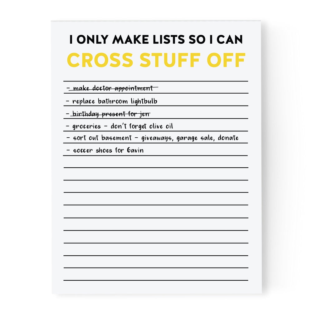 Cross Stuff Off | Notepad - Pretty by Her- handmade locally in Cambridge, Ontario