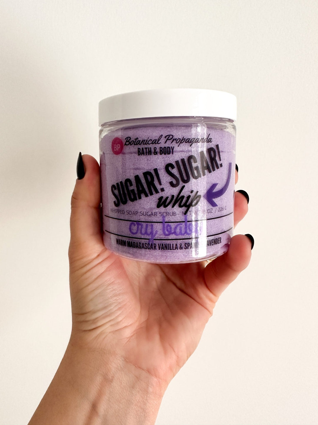 Cry Baby Whipped Soap Sugar Scrub | Botanical Propaganda - Pretty by Her- handmade locally in Cambridge, Ontario