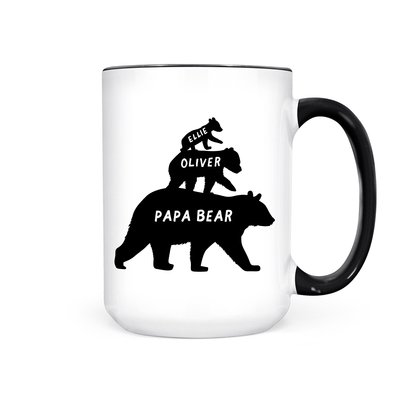 Customized Papa Bear | Mug - Pretty by Her- handmade locally in Cambridge, Ontario