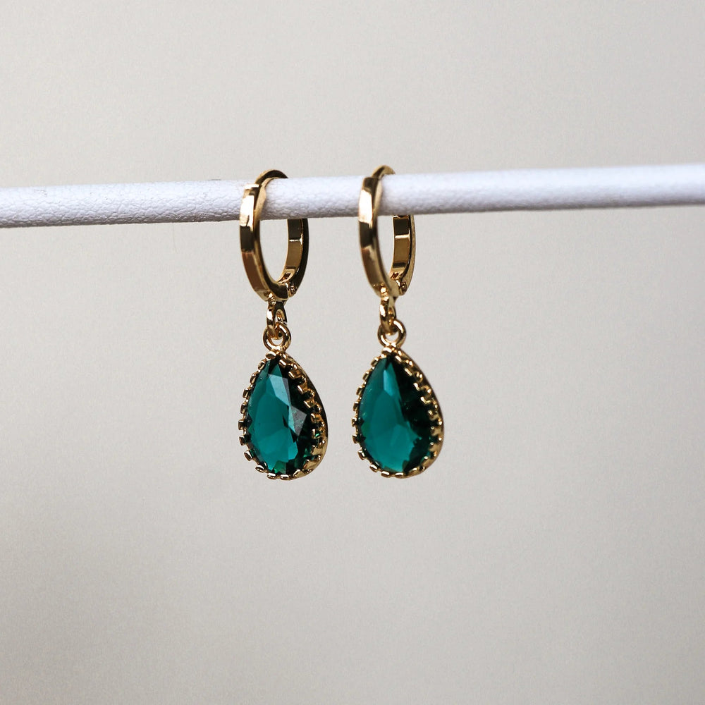 Dipo Emerald Gold Earrings | Horace Jewelry - Pretty by Her- handmade locally in Cambridge, Ontario